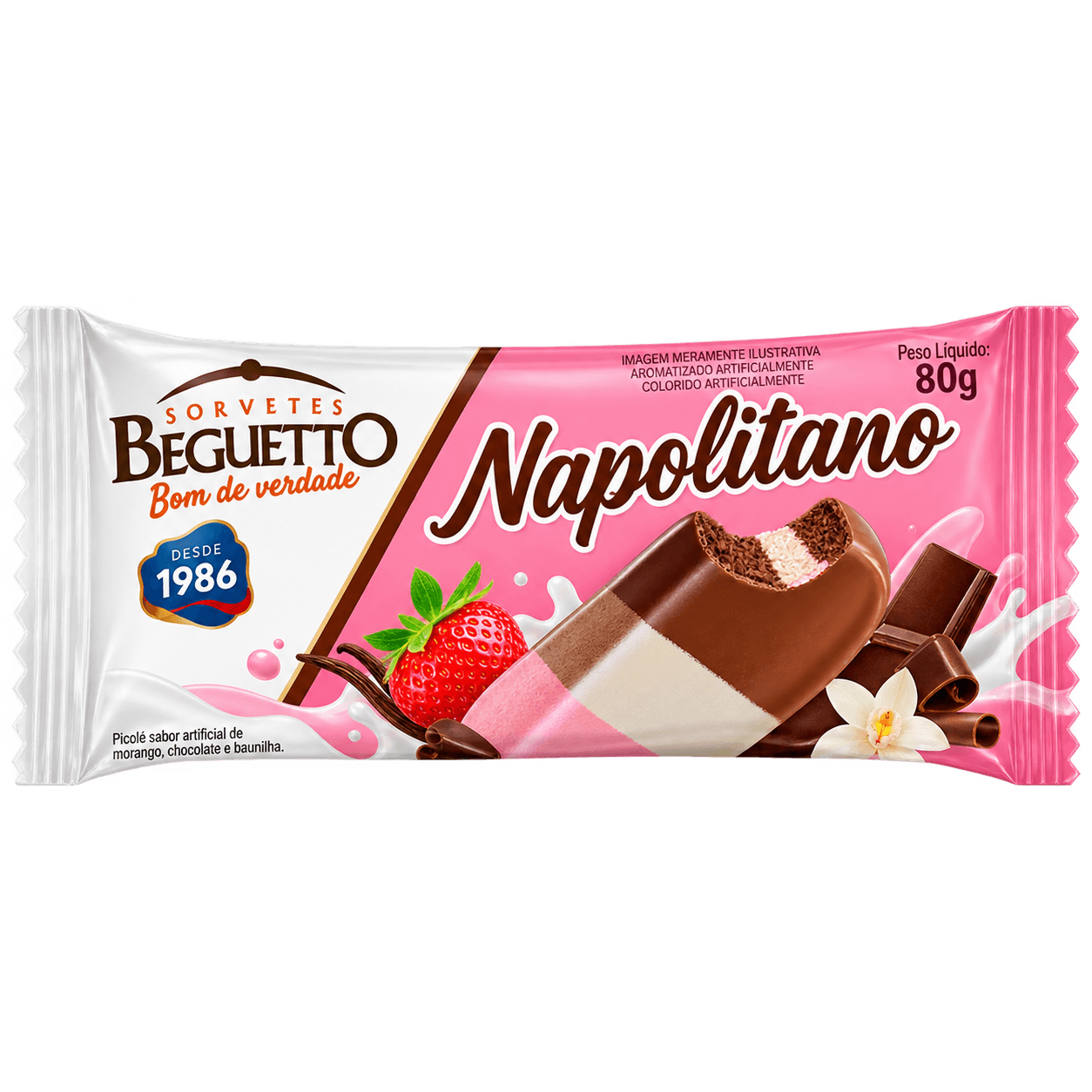 Picolé Napolitano Beguetto 80g