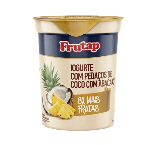 Iogurte com Pedaços de Abacaxi e Coco Frutap 450g