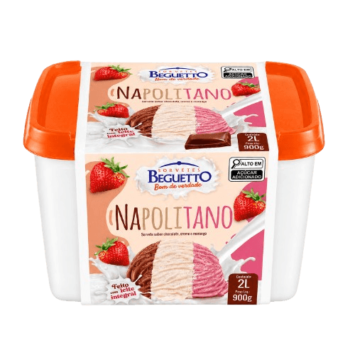 Sorvete Napolitano Beguetto 2L