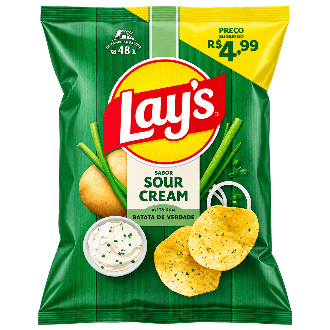 Batata Frita Lisa Lays Sour Cream 35g