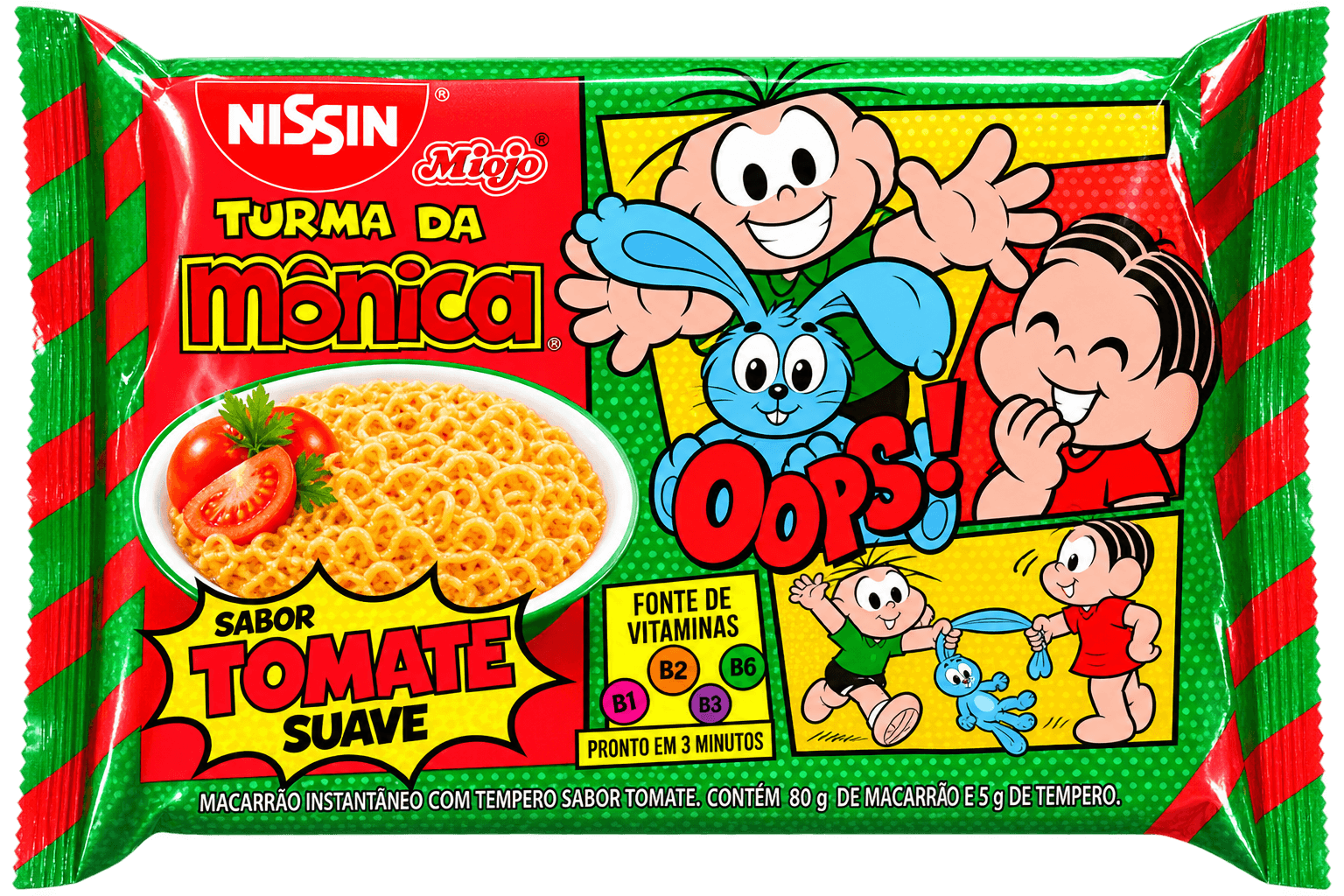 Macarrão Instantâneo Tomate Turma da Mônica Nissin 85g