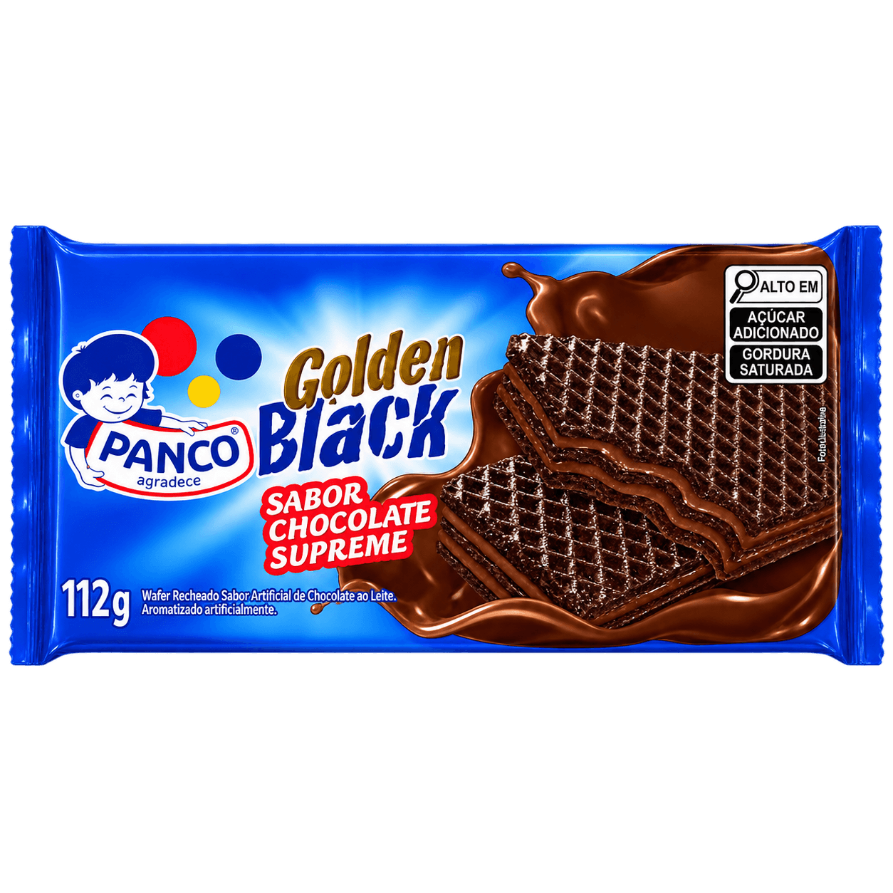 Wafer Golden Black Chocolate Supreme Panco 112g
