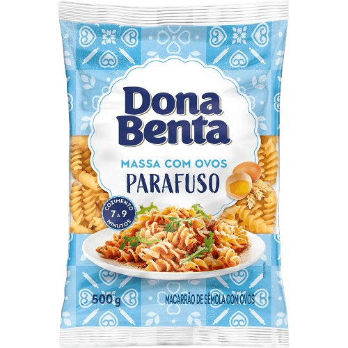 Macarrão Massa c/Ovos Parafuso Dona Benta 500g