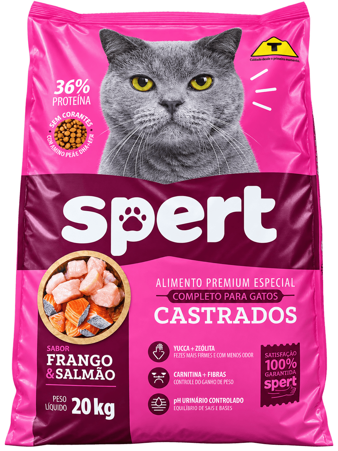 Spert Gatos Castrados Frango e Salmão 20kg